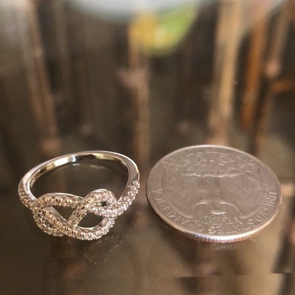 925 Stamped Sterling Silver Infinity CZ Ring - Picture 5 of 9